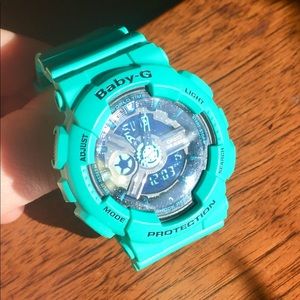 Teal Baby-G shock watch